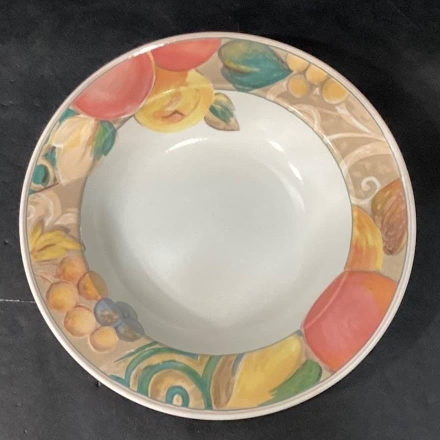 Mikasa Heritage Orchard Odyssey Cereal Bowls, Set of 2, Vtg Stoneware Dinnerware - Thumbnail 3