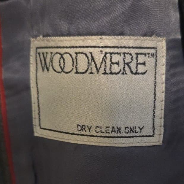 Woodmere Charcoal Gray Pinstripe Blazer, Men's 44R Two Button Wool Blend Jacket - Thumbnail 5