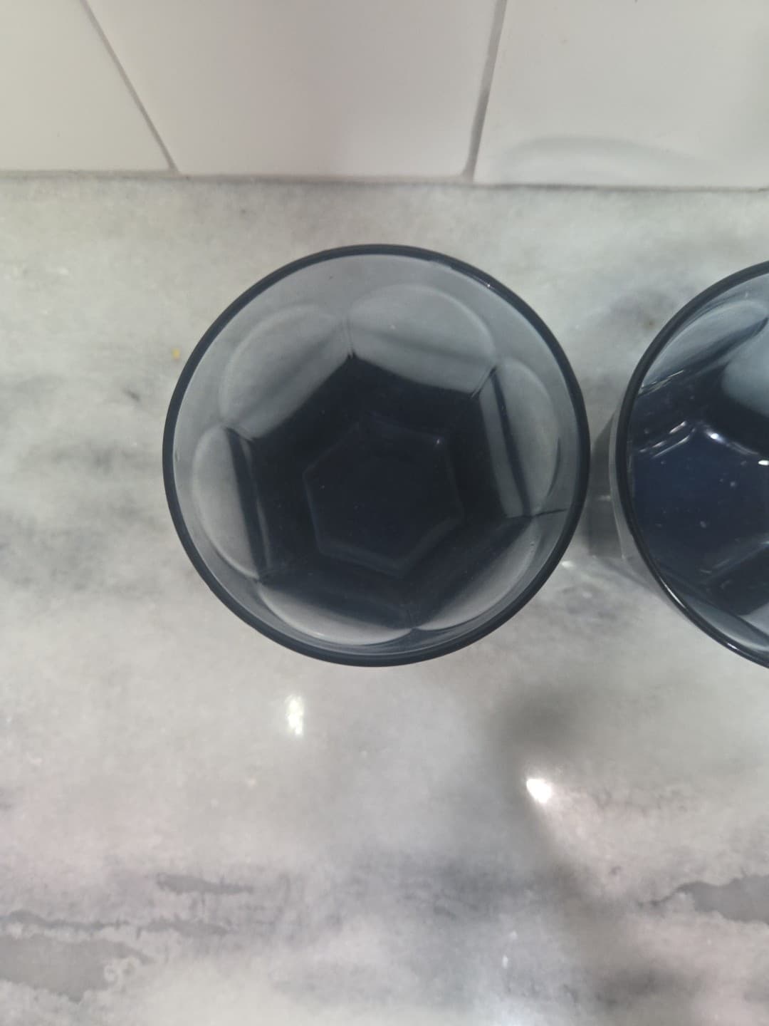 Anchor Hocking Courtney Dark Blue Rocks Glasses, Set of 2 Juice Glasses, Vintage - Thumbnail 6