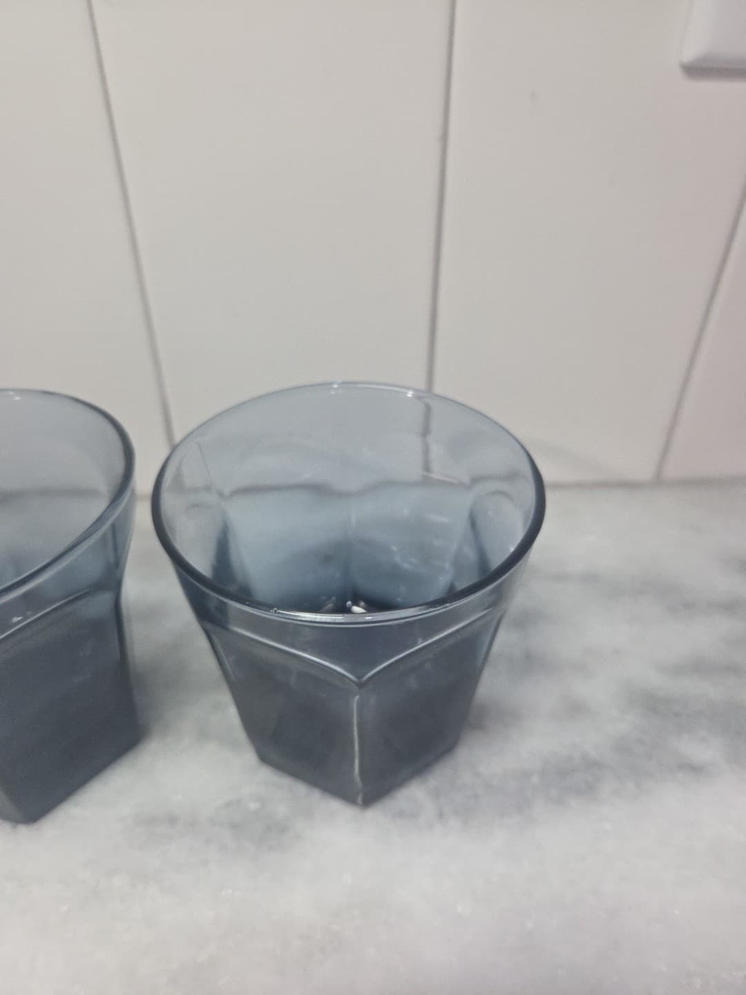 Anchor Hocking Courtney Dark Blue Rocks Glasses, Set of 2 Juice Glasses, Vintage - Thumbnail 5