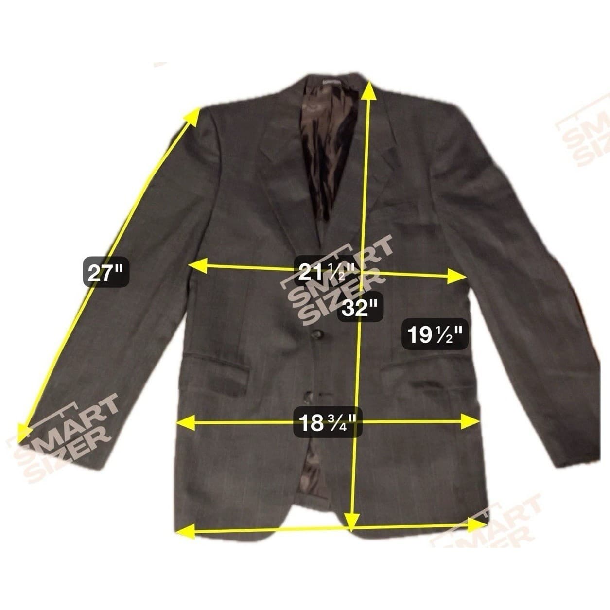 Kingsridge Grey Pinstripe Blazer, Men's 42E Two Button Suit Jacket, Made in USA - Thumbnail 2