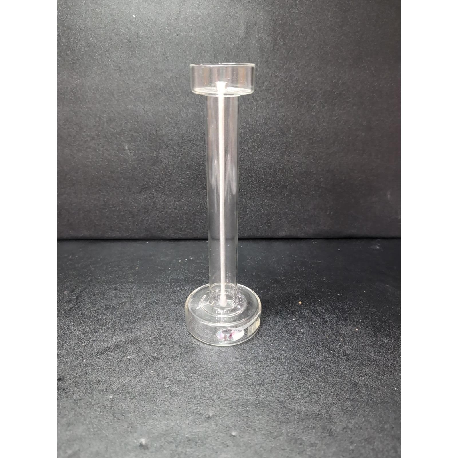 FirelightGlass Oil Candle Lamp, Single Pedestal Light, 8.5" with Wick Home Decor