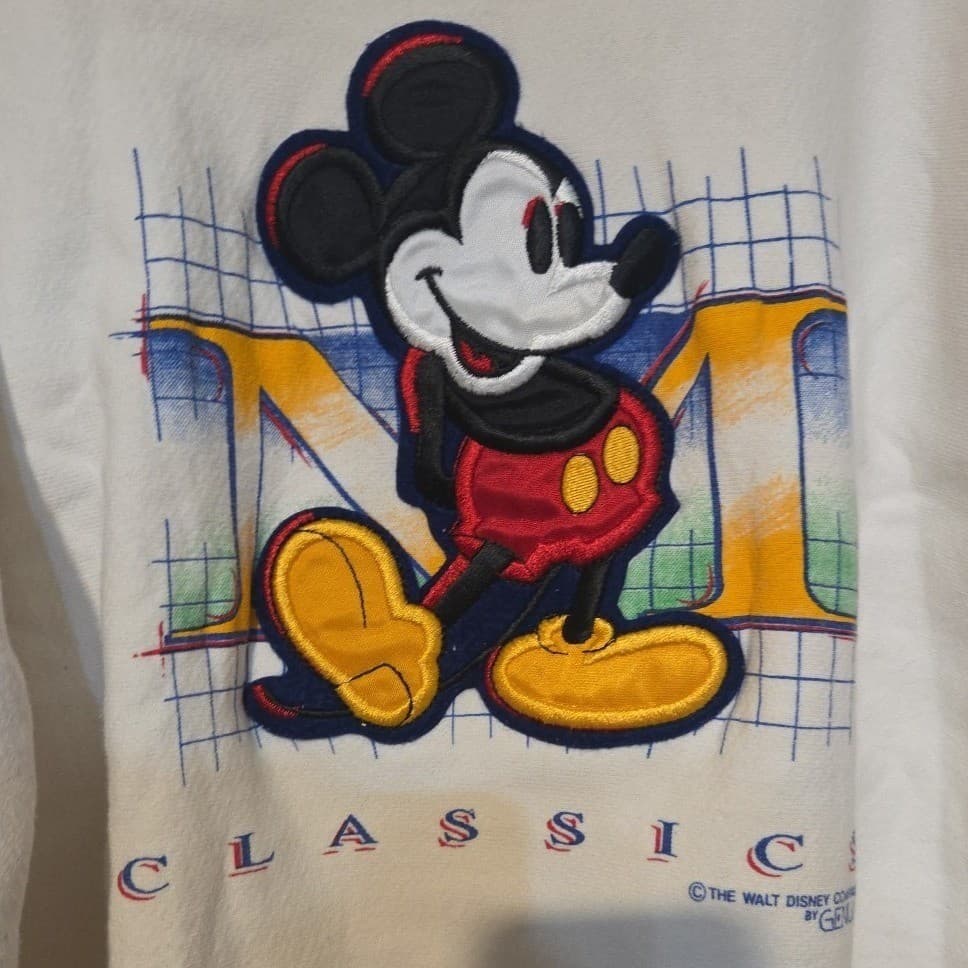 Genus Disney Mickey Mouse Classics Vintage Cream Sweatshirt, Unisex XL, USA Made - Thumbnail 7