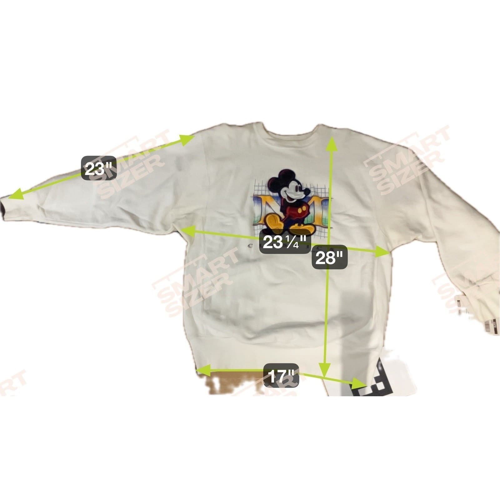Genus Disney Mickey Mouse Classics Vintage Cream Sweatshirt, Unisex XL, USA Made - Thumbnail 5