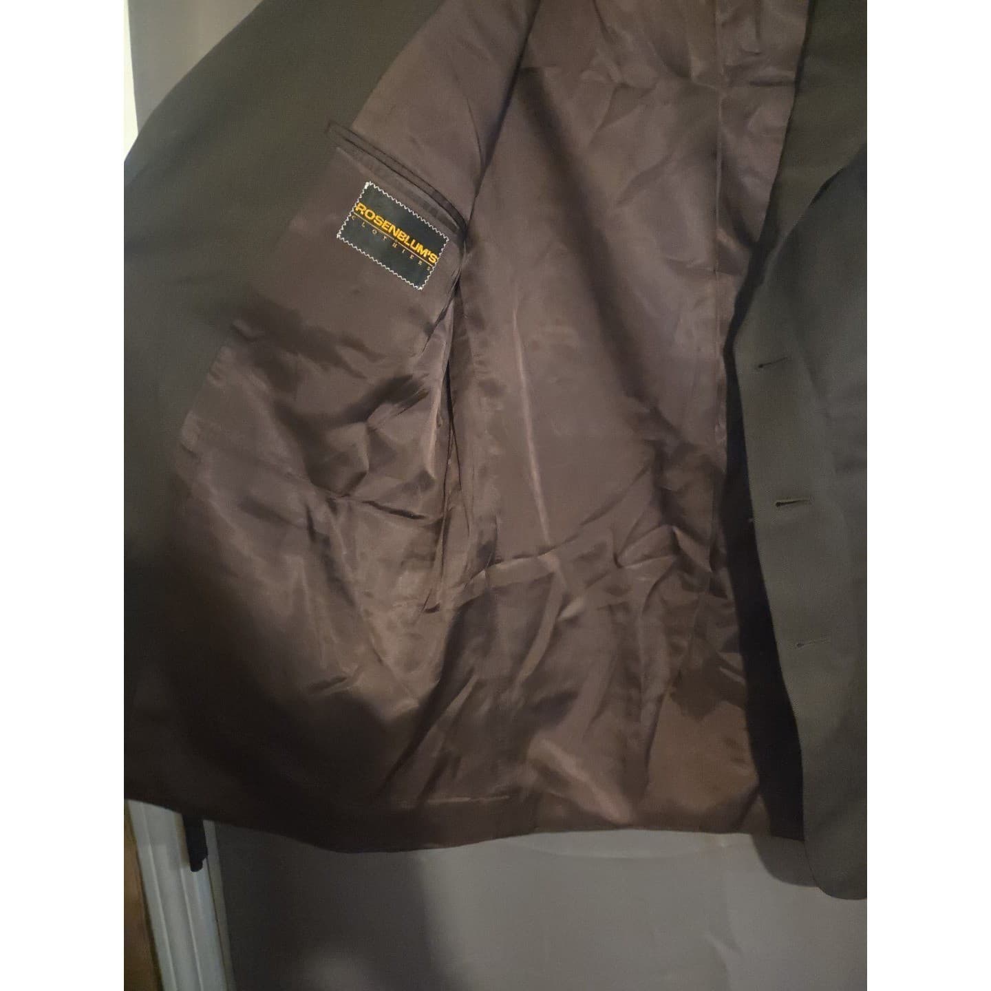 Jack Victor Montreal Olive Brown Blazer, Men's 42R Sport Coat Canada Virgin Wool - Thumbnail 9