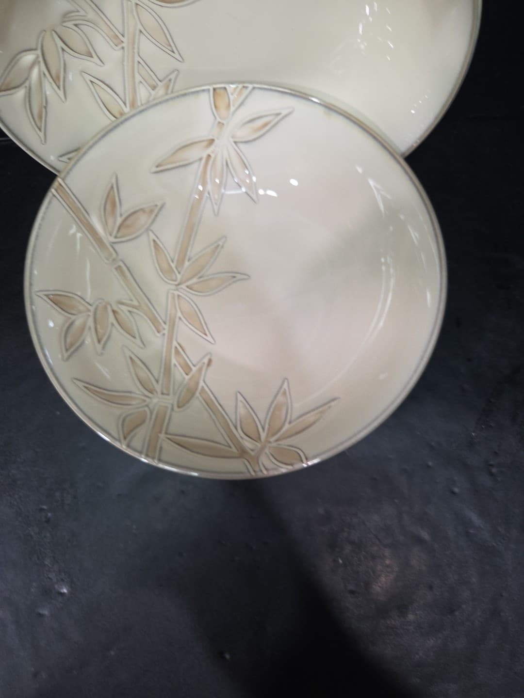 Florida Marketplace Bamboo Design Soup Cereal Bowls, Set of 2, Discontinued SOCE - Thumbnail 2