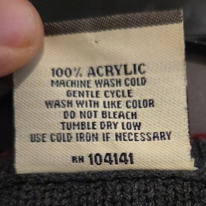 Adirondack Trading Company Charcoal Gray Stripd V-Neck Ribbed Sweater, Men's XL - Thumbnail 6
