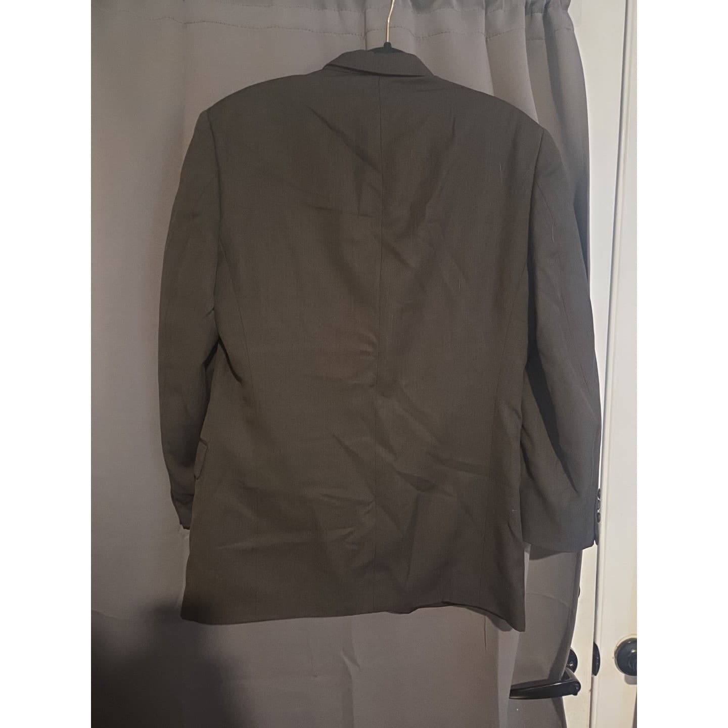 Jack Victor Montreal Olive Brown Blazer, Men's 42R Sport Coat Canada Virgin Wool - Thumbnail 4