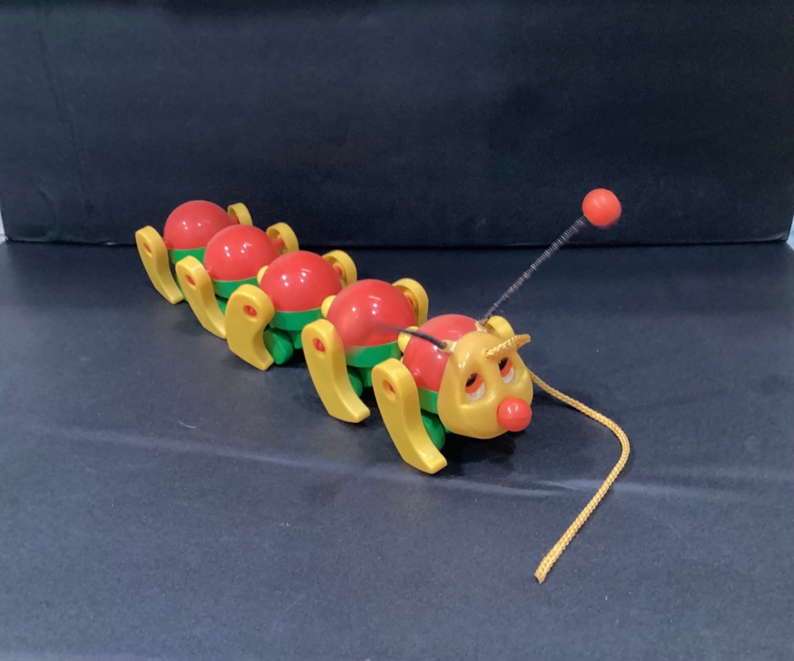 Vintage Walking Caterpillar Pull Along Toy 1970's 80's Retro Toy Collectible