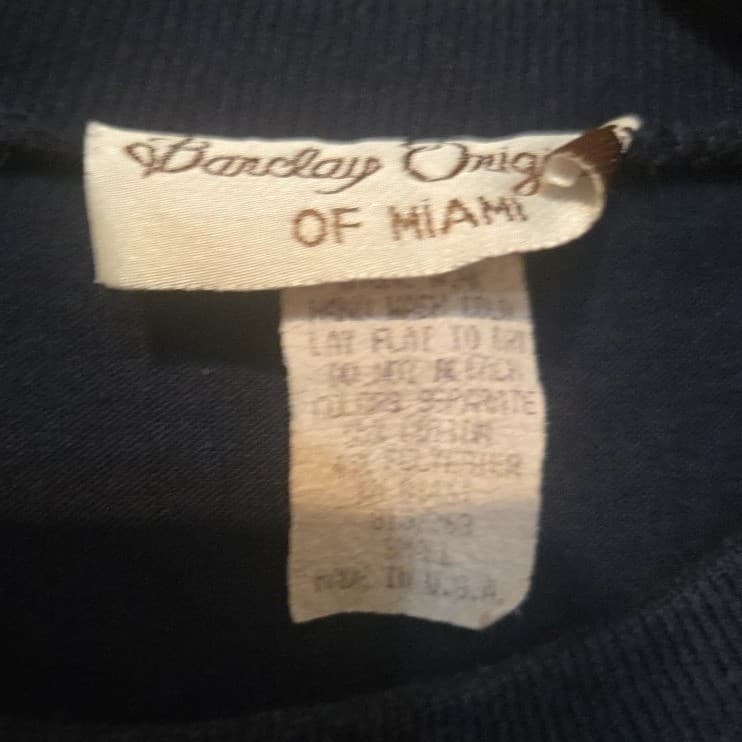 Barclay Originals of Miami Navy Blue Embellished Long Sleeve Top, Woman's Small - Thumbnail 5