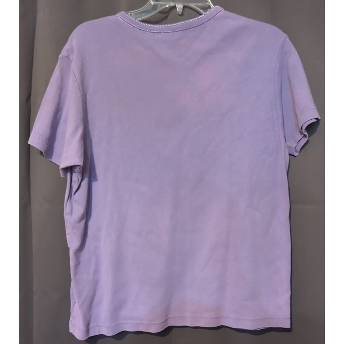 Kathy Ireland Lavender Purple Tee, Embroidered Floral Cotton T-Shirt, Women's XL - Thumbnail 4