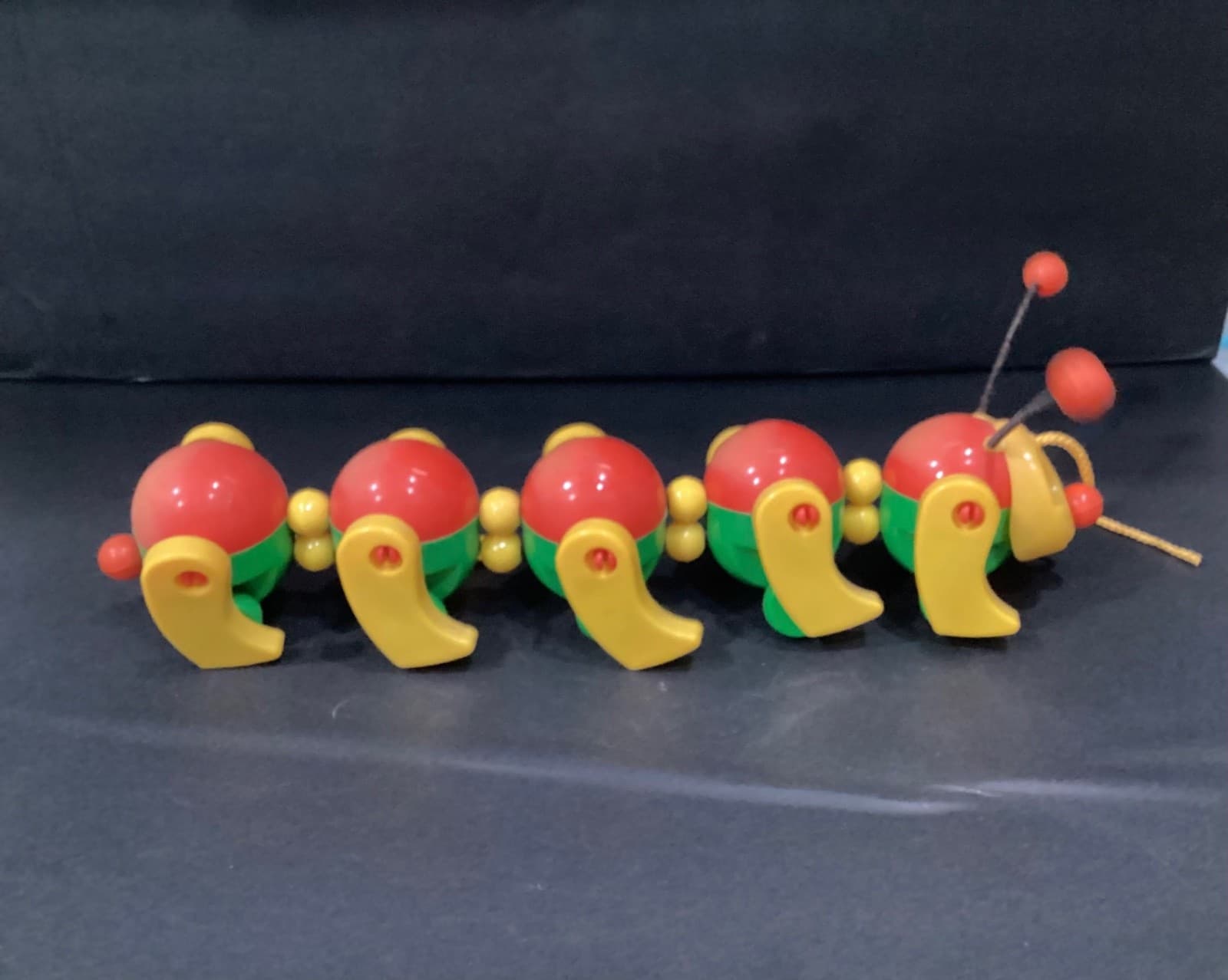 Vintage Walking Caterpillar Pull Along Toy 1970's 80's Retro Toy Collectible - Thumbnail 4