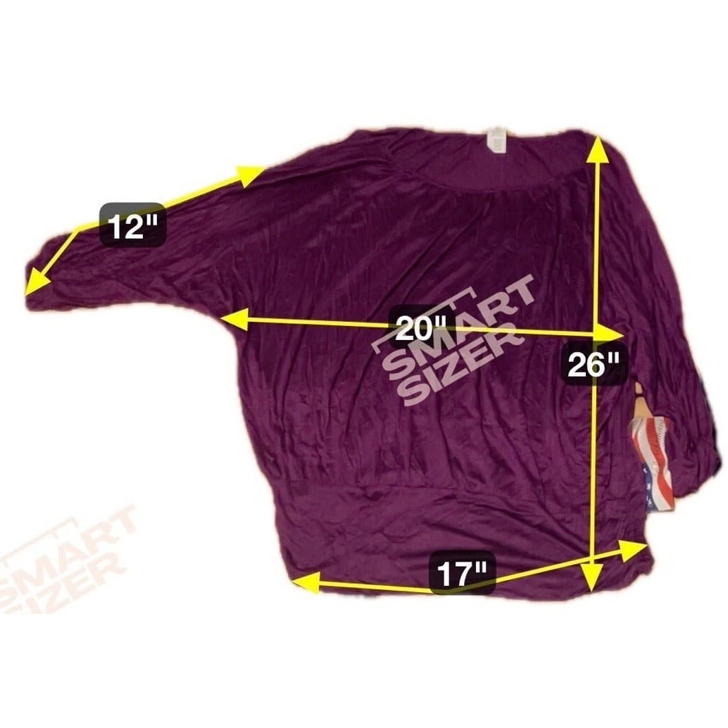 Ella Samani Purple Banded Hem Blouse 3/4 Sleeve Scoop Neck Top, Women's XL USA - Thumbnail 2