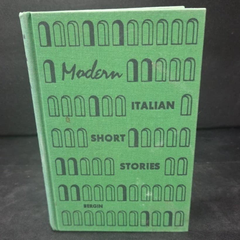 Modern Italian Short Stories Thomas G Bergin 1959 Hardcover DC Heath Green - Thumbnail 2