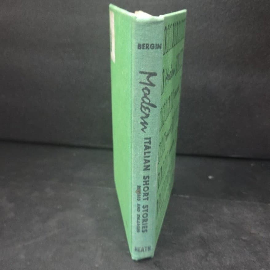 Modern Italian Short Stories Thomas G Bergin 1959 Hardcover DC Heath Green - Thumbnail 9