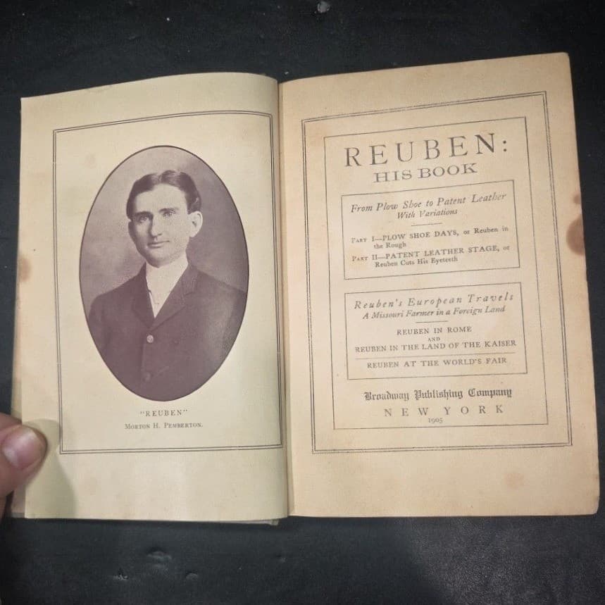 Reuben His Book 1905 Morton H Pemberton 1st Ed Missouri Farmer Travel Humor - Thumbnail 4