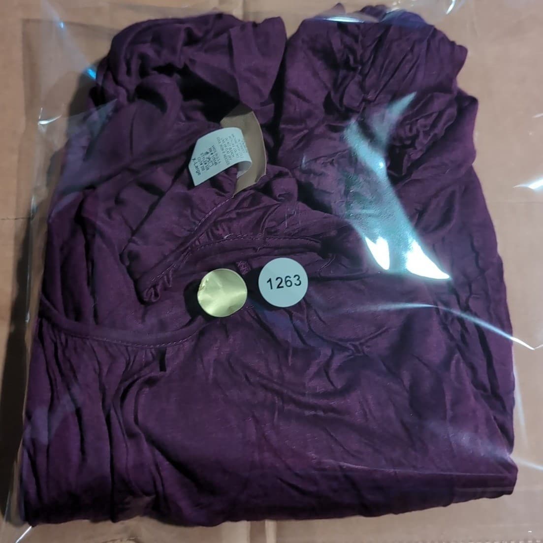 Ella Samani Purple Banded Hem Blouse 3/4 Sleeve Scoop Neck Top, Women's XL USA - Thumbnail 7