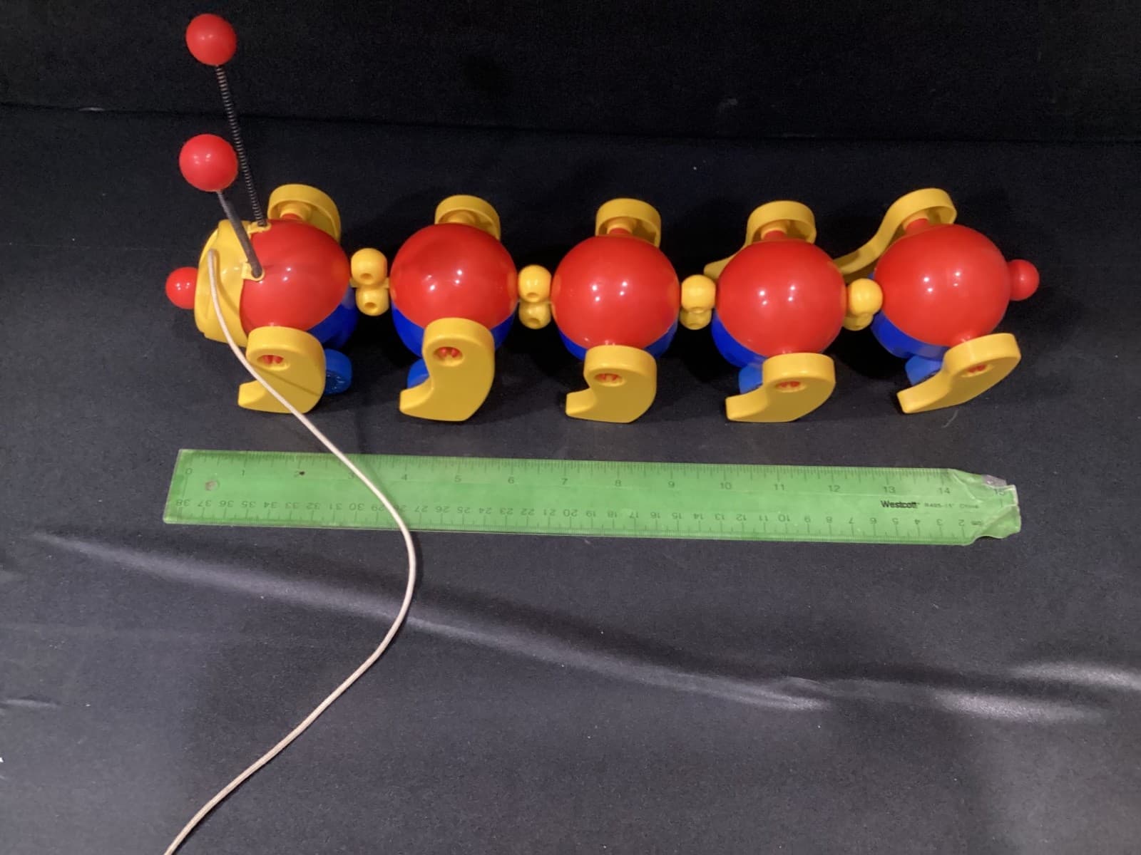 Vintage 1980’s Kiddicraft 16” Caterpillar Pull Along Toy Caterpillar RARE! HTF - Thumbnail 8