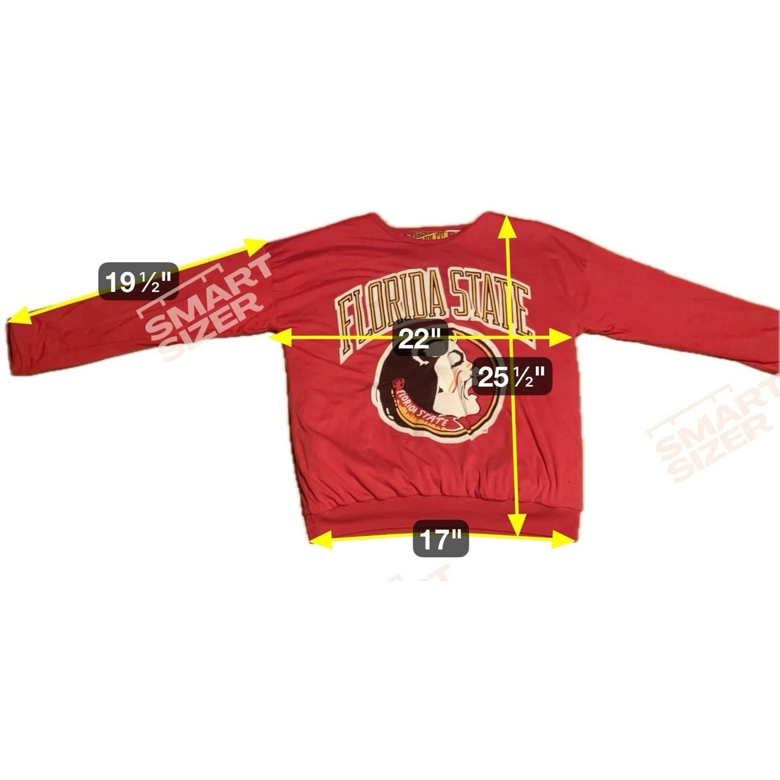 Florida State Seminoles Reversible Sweatshirt, Vintage Red All Over Print FSU - Thumbnail 3