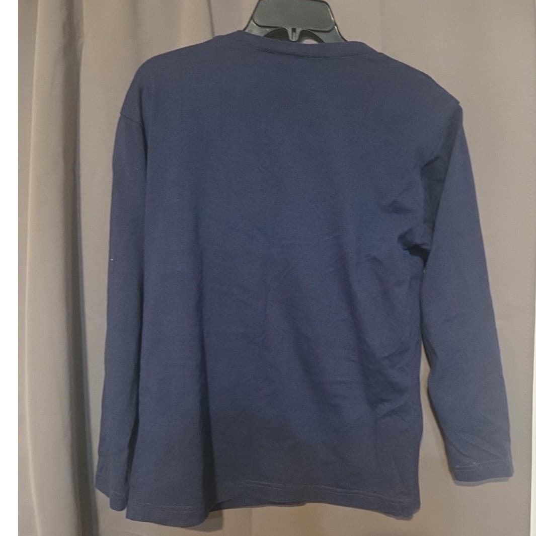 Barclay Originals of Miami Navy Blue Embellished Long Sleeve Top, Woman's Small - Thumbnail 4
