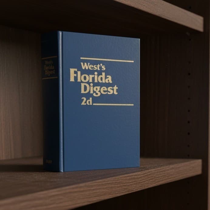 West's Florida Digest 2d Volume 2 Appeal and Error 836-1180 Hardcover Law Book