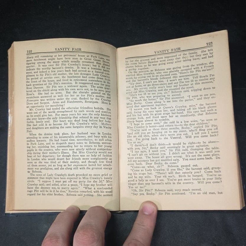 Vanity Fair Vol 1 William Makepeace Thackeray JH Sears Antique Blue Hardcover - Thumbnail 6