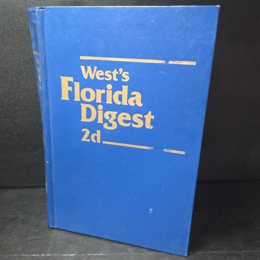 West's Florida Digest 2d Volume 2 Appeal and Error 836-1180 Hardcover Law Book - Thumbnail 2