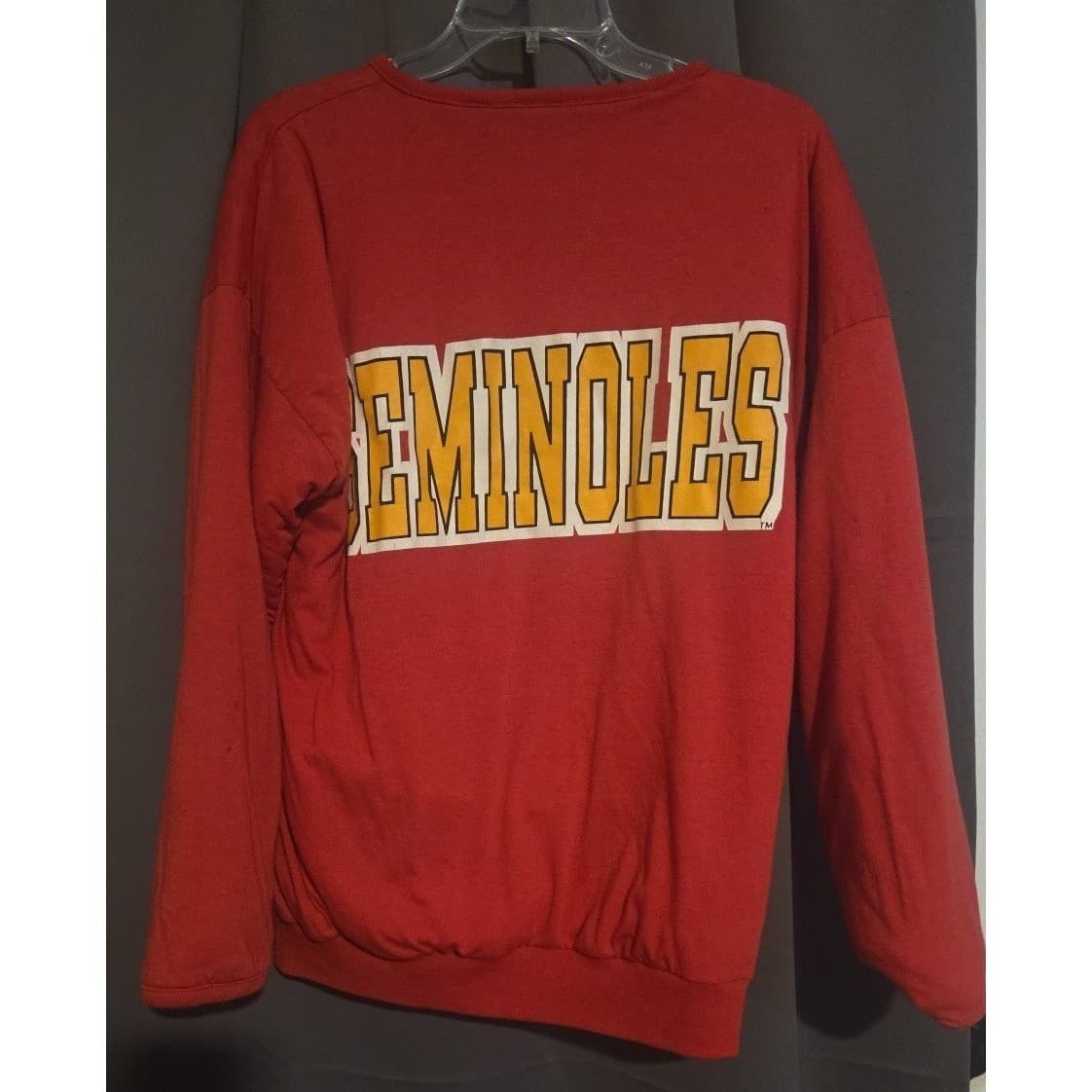 Florida State Seminoles Reversible Sweatshirt, Vintage Red All Over Print FSU - Thumbnail 7