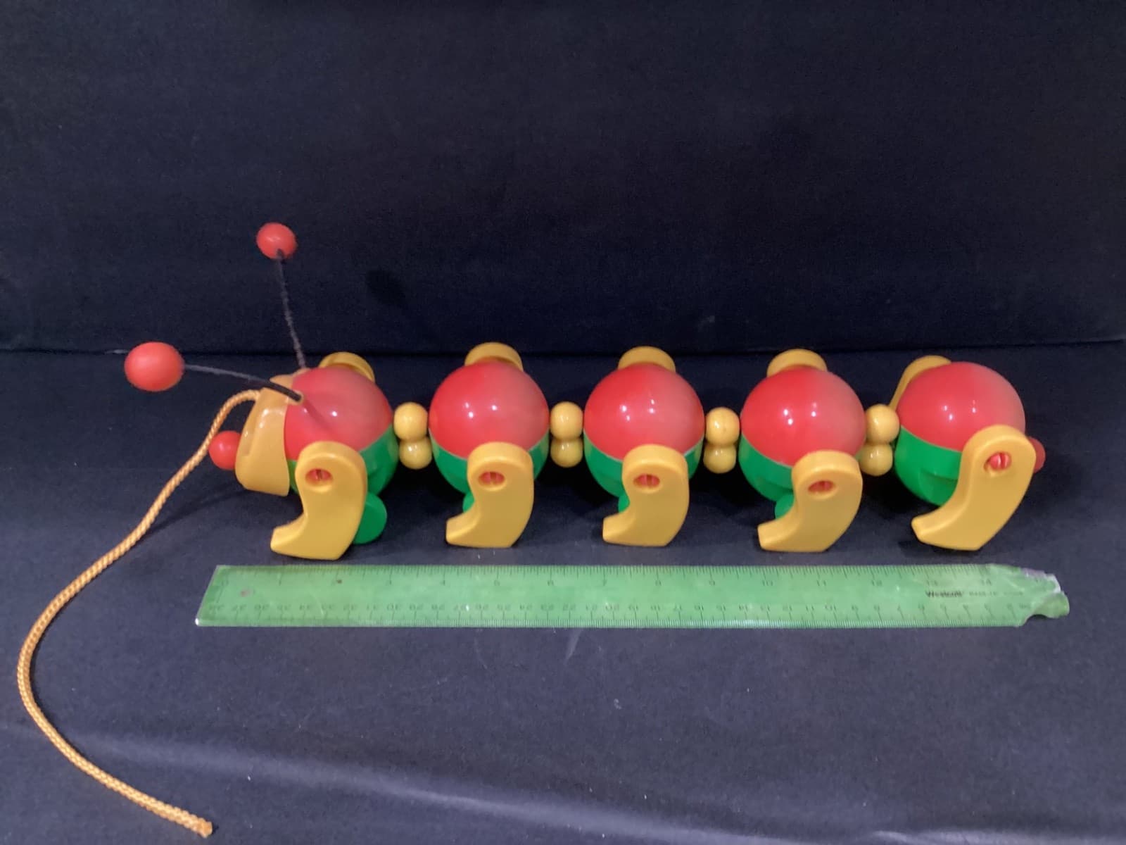 Vintage Walking Caterpillar Pull Along Toy 1970's 80's Retro Toy Collectible - Thumbnail 8