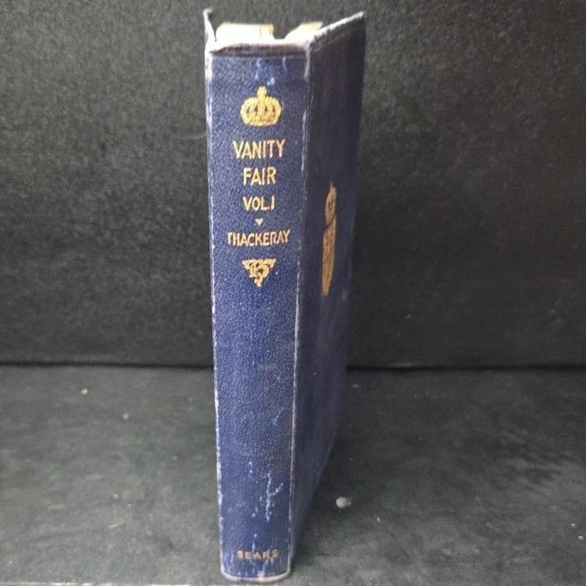Vanity Fair Vol 1 William Makepeace Thackeray JH Sears Antique Blue Hardcover - Thumbnail 9