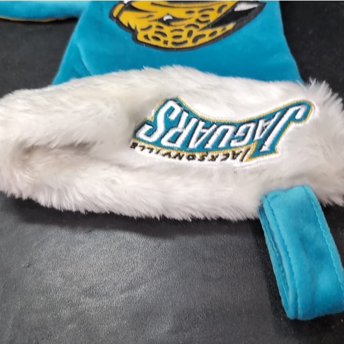 Jacksonville Jaguars NFL Teal Christmas Stocking, Faux Fur Forever Collectible - Thumbnail 4