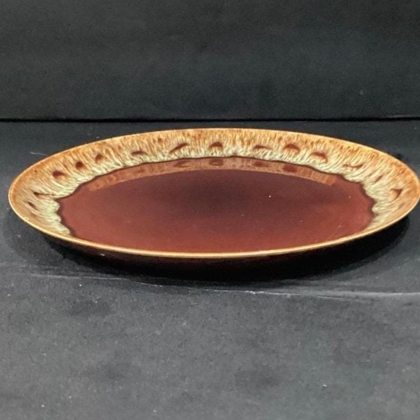 Canonsburg Brown Drip Dinner Plate, Vintage Stoneware, Mid-Century Dinnerware - Thumbnail 7