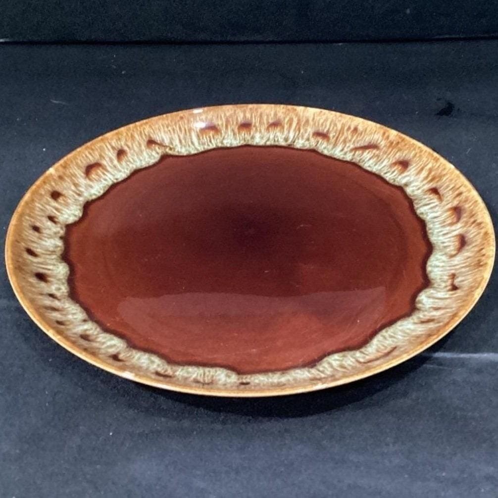 Canonsburg Brown Drip Dinner Plate, Vintage Stoneware, Mid-Century Dinnerware - Thumbnail 5