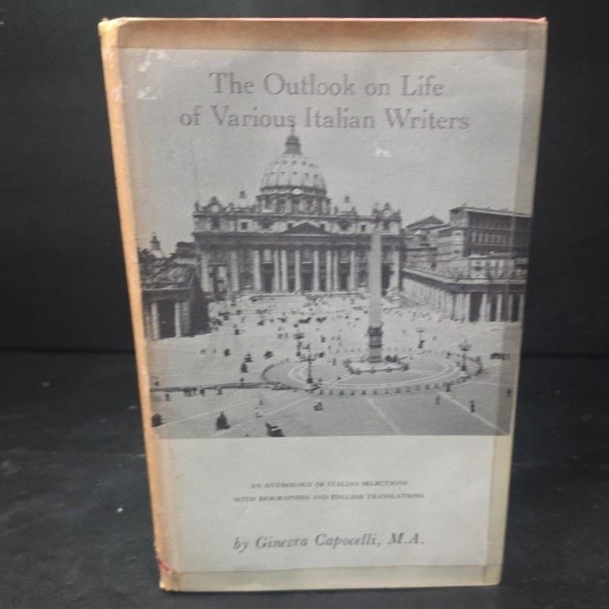 The Outlook on Life of Various Italian Writers Ginevra Capocelli 1963 Hardcover - Thumbnail 2