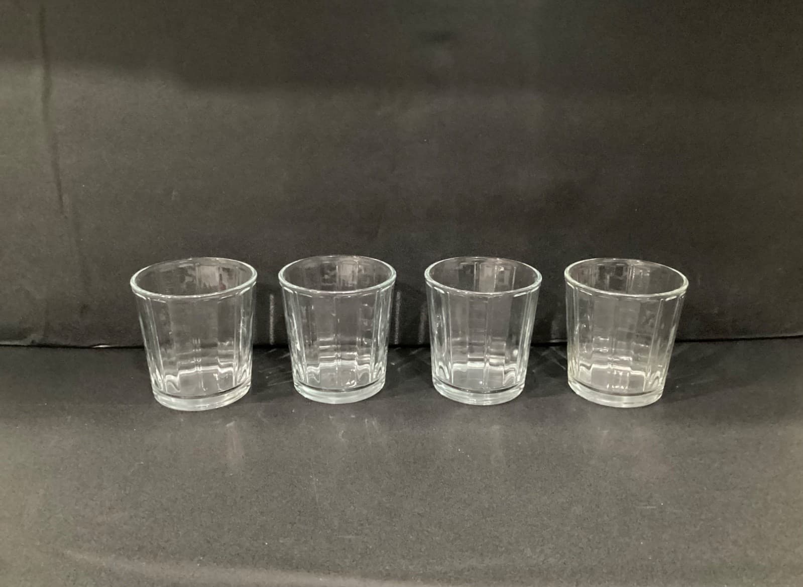 Libbey Short Paneled Clear Whiskey Glass Tumbler 4" Tall Set of 4 - Thumbnail 11