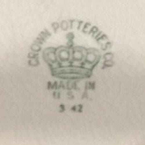 Crown Potteries Floral Serving Bowl, White Serveware, Replacement Tableware - Thumbnail 4