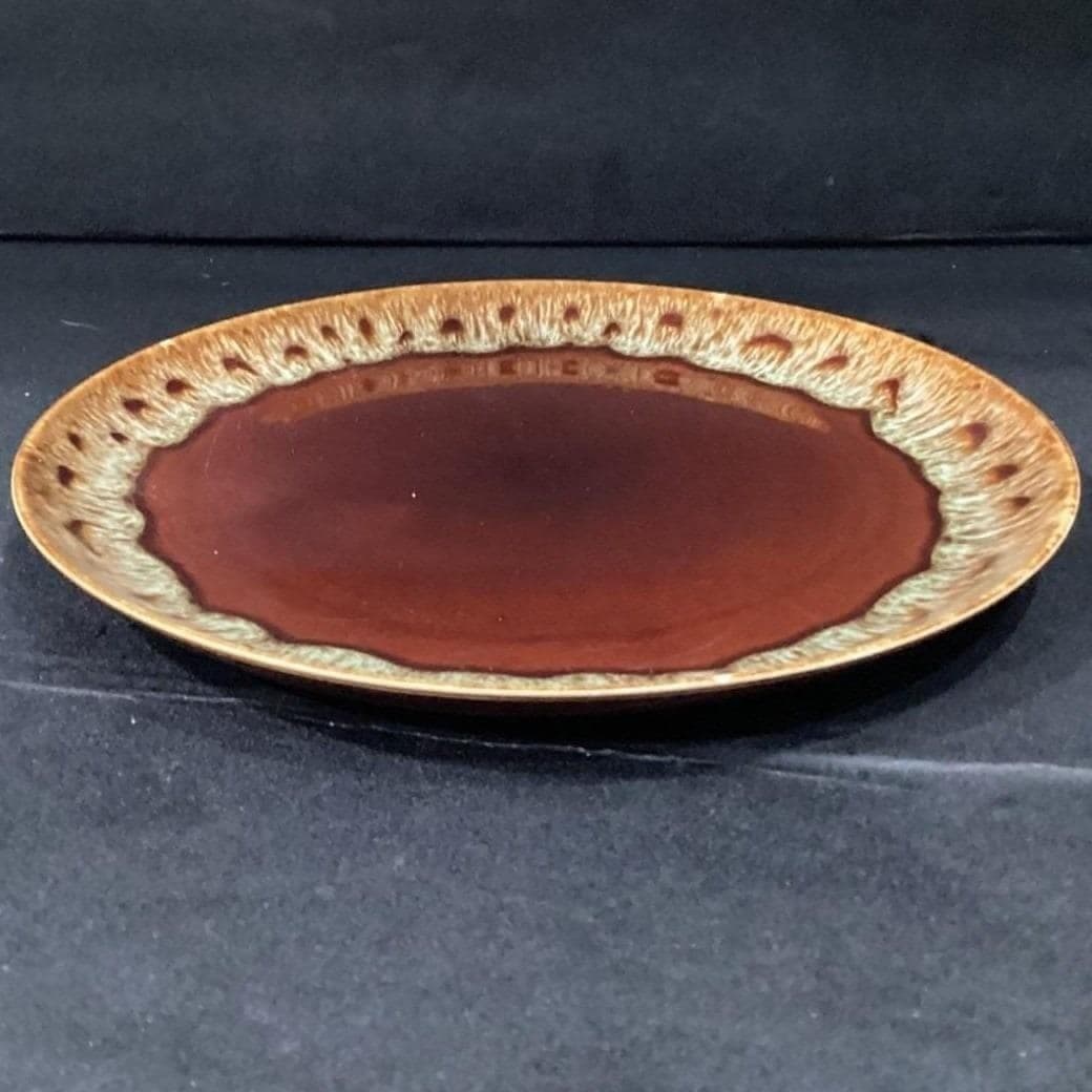 Canonsburg Brown Drip Dinner Plate, Vintage Stoneware, Mid-Century Dinnerware - Thumbnail 10