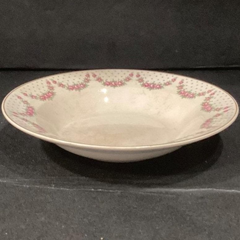 Crown Potteries Floral Serving Bowl, White Serveware, Replacement Tableware - Thumbnail 11