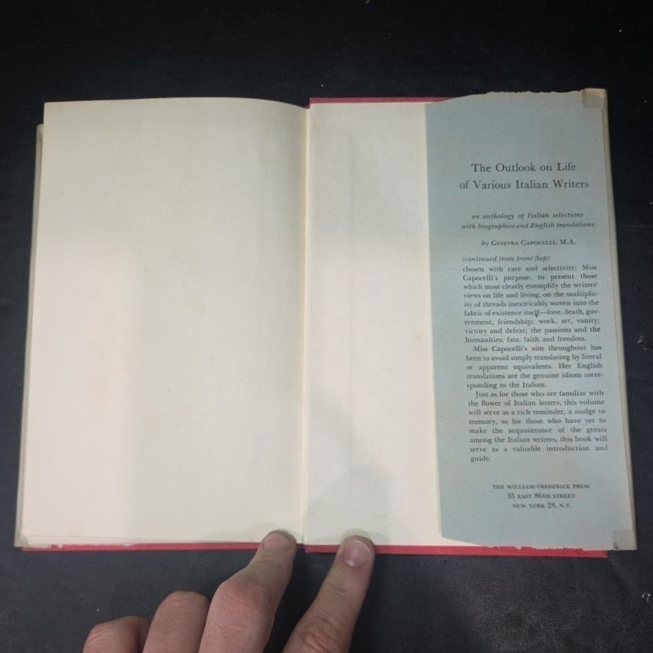 The Outlook on Life of Various Italian Writers Ginevra Capocelli 1963 Hardcover - Thumbnail 7