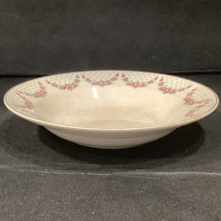 Crown Potteries Floral Serving Bowl, White Serveware, Replacement Tableware - Thumbnail 9