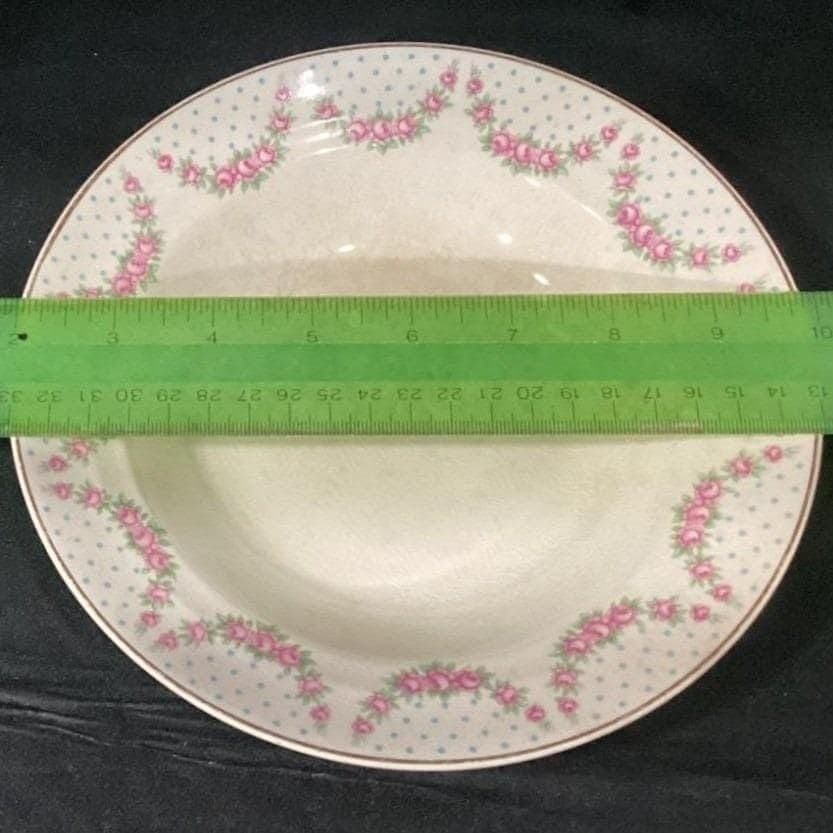 Crown Potteries Floral Serving Bowl, White Serveware, Replacement Tableware - Thumbnail 2
