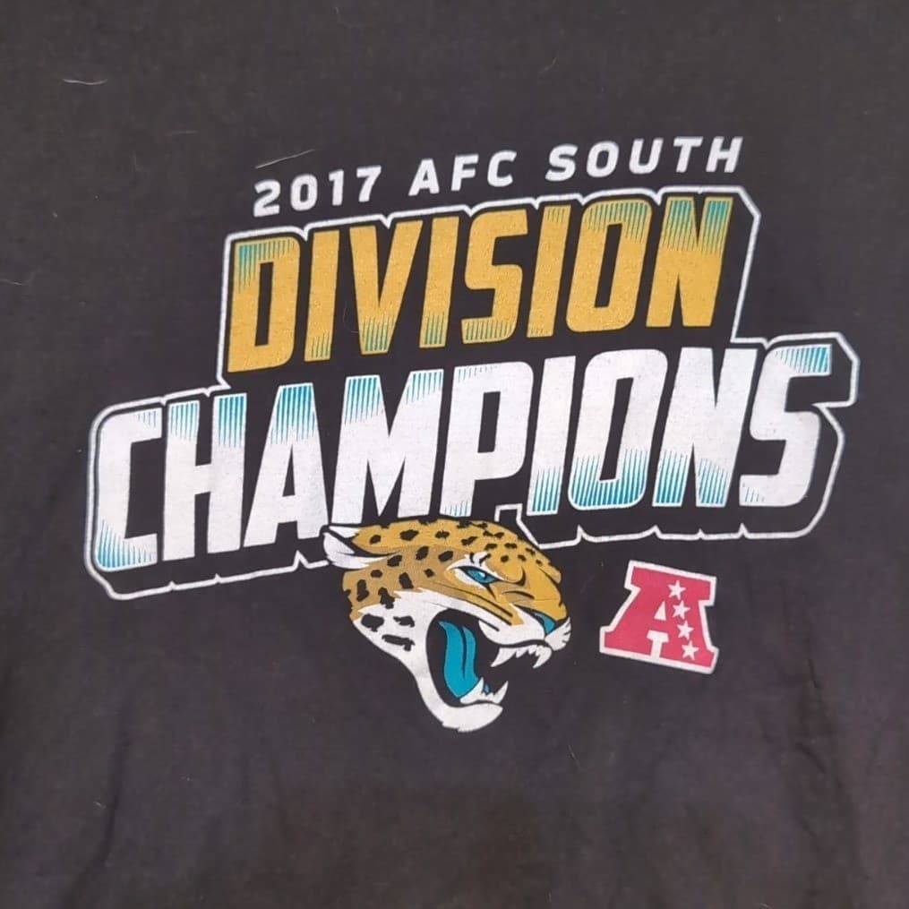 NFL Fanatics Jacksonville Jaguars 2017 AFC South Division Champions Shirt Mens M - Thumbnail 6