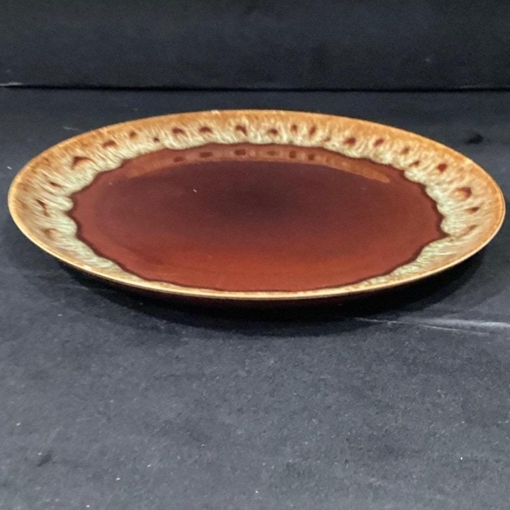Canonsburg Brown Drip Dinner Plate, Vintage Stoneware, Mid-Century Dinnerware - Thumbnail 9