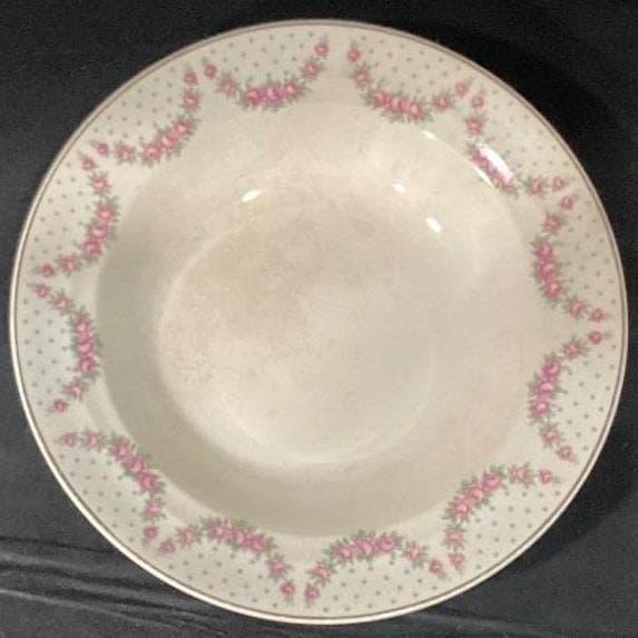 Crown Potteries Floral Serving Bowl, White Serveware, Replacement Tableware - Thumbnail 6