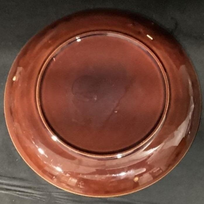 Canonsburg Brown Drip Dinner Plate, Vintage Stoneware, Mid-Century Dinnerware - Thumbnail 3