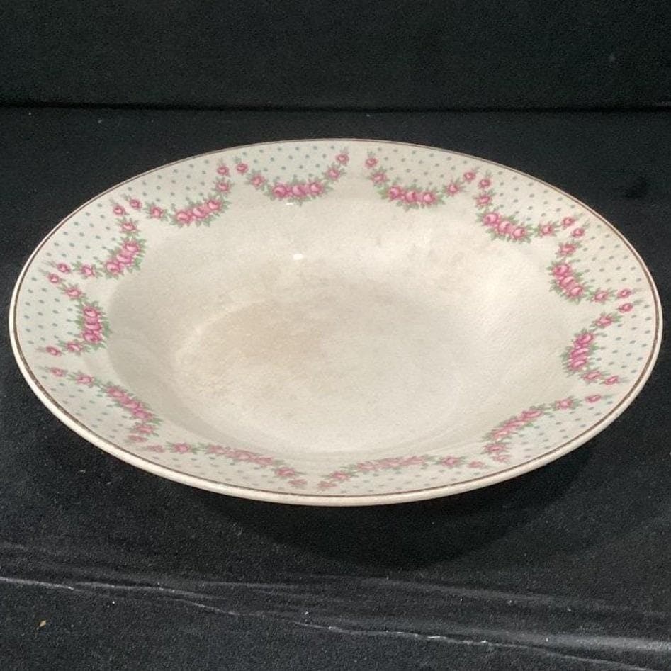 Crown Potteries Floral Serving Bowl, White Serveware, Replacement Tableware - Thumbnail 7