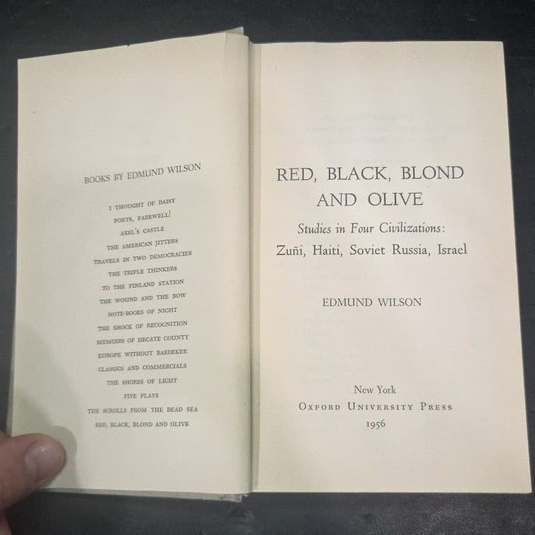 Red Black Blond and Olive Edmund Wilson 1956 Oxford University Press Hardcover - Thumbnail 4