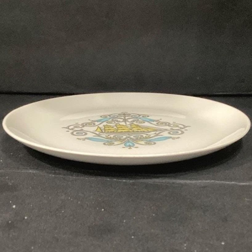 Canonsburg Voyager Stanhome Dinner Plate, Dura-Gloss USA, Nautical Ship Pattern - Thumbnail 7