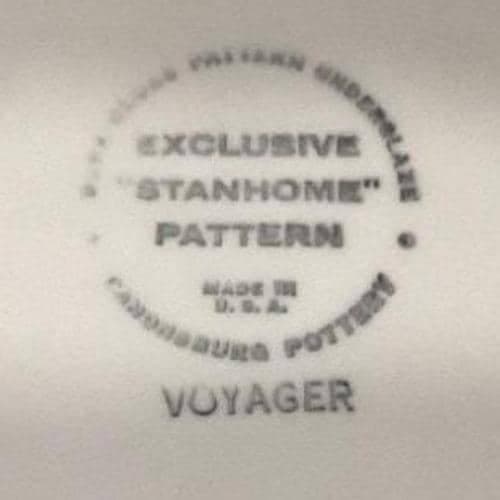 Canonsburg Voyager Stanhome Dinner Plate, Dura-Gloss USA, Nautical Ship Pattern - Thumbnail 3