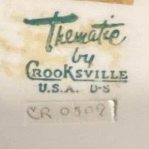 Thematie by Crooksville China Floral Salad & Bread Plate, Vintage USA Ceramics - Thumbnail 4